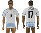 Uruguay #17 Arevalo Away Soccer Country Jersey