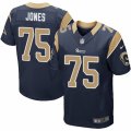 Mens Nike Los Angeles Rams #75 Deacon Jones Elite Navy Blue Team Color NFL Jersey