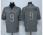 Men Nike Detroit Lions #9 Matthew Stafford Gray Stitched Gridiron Gray Limited Jersey