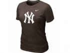 Women MLB New York Yankees Heathered Brown Nike Blended T-Shirt