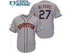 Houston Astros #27 Jose Altuve Replica Grey Road 2017 World Series Bound Cool Base MLB Jersey (2)