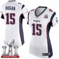 Womens Nike New England Patriots #15 Chris Hogan Limited White Super Bowl LI 51 NFL Jersey