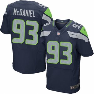 Men\'s Nike Seattle Seahawks #93 Tony McDaniel Elite Steel Blue Team Color NFL Jersey