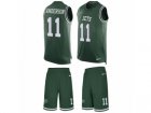 Mens Nike New York Jets #11 Robby Anderson Limited Green Tank Top Suit NFL Jersey