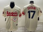 Angels # 17 Shohei Ohtani Cream 2022 City Connect Cool Base Jersey