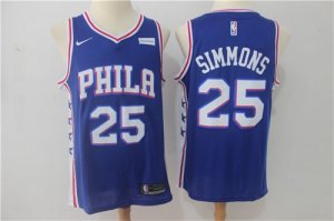 76ers #25 Ben Simmons Blue Nike Swingman Jersey