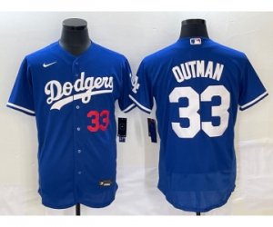 Men\'s Los Angeles Dodgers #33 James Outman Blue Flex Base Stitched Baseball Jersey