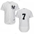 2016 Men New York Yankees #7 Mickey Mantle Majestic White Flexbase Authentic Collection Player Jersey