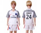 Paris Saint-Germain #24 Verratti SEC Away Kid Soccer Club Jersey