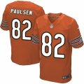 Mens Nike Chicago Bears #82 Logan Paulsen Elite Orange Alternate NFL Jersey