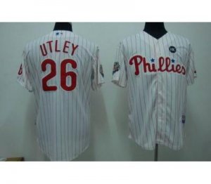 mlb philadelphia phillies #26 utley 09world series&hk patch whit