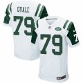 Mens Nike New York Jets #79 Brent Qvale Elite White NFL Jersey