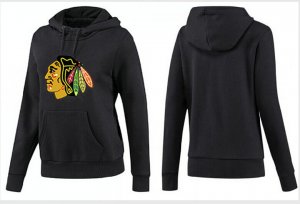 NHL Women Chicago Blackhawks Logo Pullover Hoodie 15