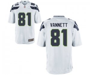 Men\'s Nike Seattle Seahawks #81 Nick Vannett Game White NFL Jersey