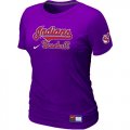 Women Cleveland Indians Purple Nike Short Sleeve Practice T-Shirt