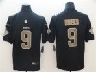 Nike Saints #9 Drew Brees Black Impact Rush Limited Jersey