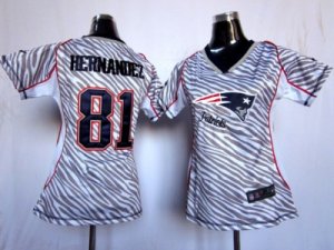 Nike Women New England Patriots #81 Aaron Hernandez jerseys[fem fan zebra]