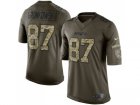 Nike New England Patriots #87 Rob Gronkowski Green Men Stitched NFL Limited 2015 Salute To Service Jersey