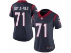 Women Nike Houston Texans #71 Xavier Su'a-Filo Vapor Untouchable Limited Navy Blue Team Color NFL Jersey