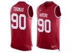 Mens Nike San Francisco 49ers #90 Solomon Thomas Limited Red Player Name & Number Tank Top NFL Jersey