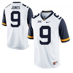 West Virginia Mountaineers #9 Adam Jones White College Football Jersey