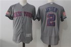Yankees #2 Derek Jeter Gray 2017 Stars & Stripes Flexbase Jersey