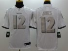 Nike Baltimore Ravens #12 Jacoby Jones Platinum White Jerseys(Game)