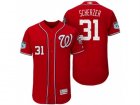 Mens Washington Nationals #31 Max Scherzer 2017 Spring Training Flex Base Authentic Collection Stitched Baseball Jersey