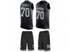 Mens Nike Oakland Raiders #70 Kelechi Osemele Limited Black Tank Top Suit NFL Jersey