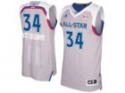 Mens #34 Giannis Antetokounmpo adidas Gray 2017 NBA All-Star Game East Swingman Jersey
