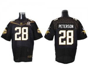 2016 Pro Bowl Nike Minnesota Vikings #28 Adrian Peterson Black jerseys(Elite)