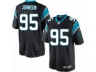 Men's Nike Carolina Panthers #95 Charles Johnson Limited Black Team Color NFL Jersey