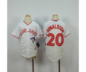 Youth mlb jerseys toronto blue jays #20 donaldson white[number red]