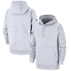 Buffalo Bills Nike NFL 100 2019 Sideline Platinum Therma Pullover Hoodie White