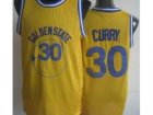 NBA Golden State Warriors #30 Stephen Curry 1974-75 Throwback Yellow(Revolution 30)