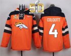 Nike Denver Broncos #4 Britton Colquitt Orange Super Bowl 50 Player Pullover NFL Hoodie