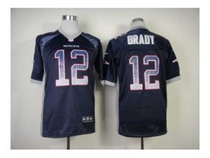 Nike new england patriots #12 brady blue jerseys[Elite drift fashion]