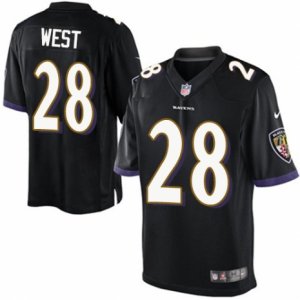 Mens Nike Baltimore Ravens #28 Terrance West Limited Black Alternate NFL Jersey