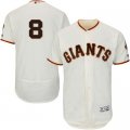 2016 Men San Francisco Giants #8 Hunter Pence Majestic Cream Flexbase Authentic Collection Player Jersey