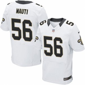 Mens Nike New Orleans Saints #56 Michael Mauti Elite White NFL Jersey