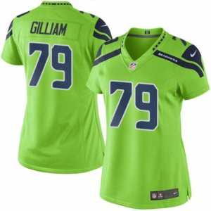 Women\'s Nike Seattle Seahawks #79 Garry Gilliam Limited Green Rush NFL Jersey