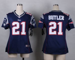 Women Nike New England Patriots #21 butler blue jerseys