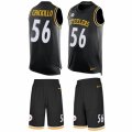 Mens Nike Pittsburgh Steelers #56 Anthony Chickillo Limited Black Tank Top Suit NFL Jersey