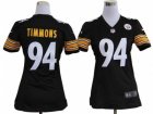 Nike Women Pittsburgh Steelers #94 Lawrence Timmons Black