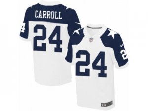 Mens Nike Dallas Cowboys #24 Nolan Carroll Elite White Throwback Alternate NFL Jersey