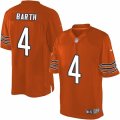 Mens Nike Chicago Bears #4 Connor Barth Limited Orange Alternate NFL Jersey