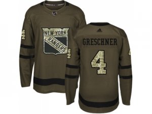 Adidas New York Rangers #4 Ron Greschner Green Salute to Service Stitched NHL Jersey