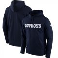 Dallas Cowboys Nike Circuit Wordmark Essential Performance Pullover Hoodie Navy