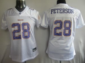 women minnesota vikings #28 peterson white