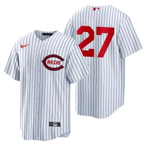 Reds #27 Jake Fraley White Nike 2022 Field Of Dreams Cool Base Jersey